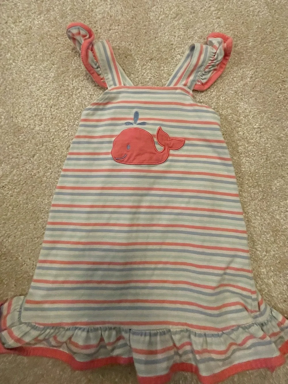 Classic Whimsy Striped Whale dress